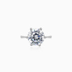 Classic solitaire large cubic zircon ring