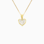 Herzanhänger in Gelbgold und Weißgold