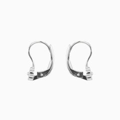 Květinové náušnice s rubínovým akcentem