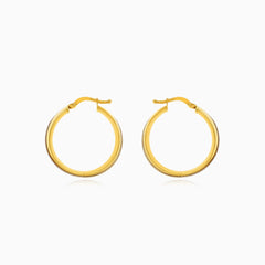 Zweifarbige Gold-Creolen für Damen