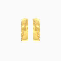 Zweifarbige Gold-Creolen für Damen