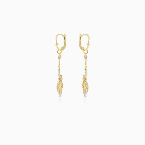 Boucles d’oreilles pendantes en forme de toile d’araignée