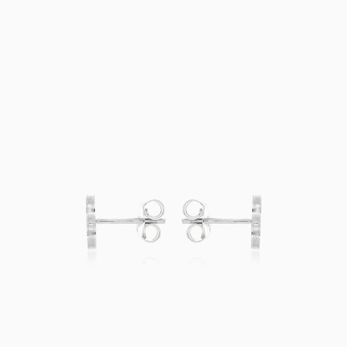 Boucles d’oreilles clous en agate verte trèfle