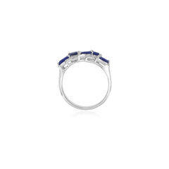 Bague éclatante en saphir marquise