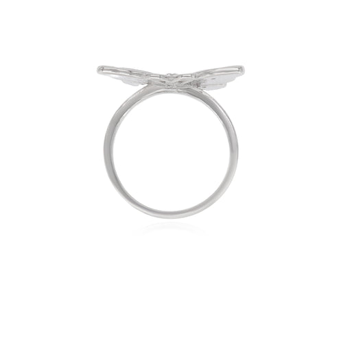 Bague en argent sterling avec design papillon émaillé