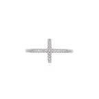 Bague élégante en argent sterling avec motif croix