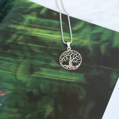 Silver tree of life pendant