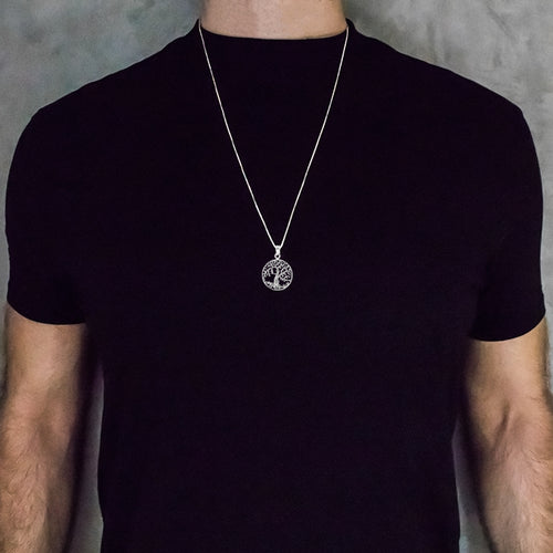 Silver tree of life pendant