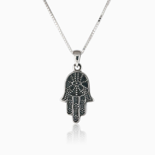 Unisex-Anhänger in Silber mit Hamsa-Hand