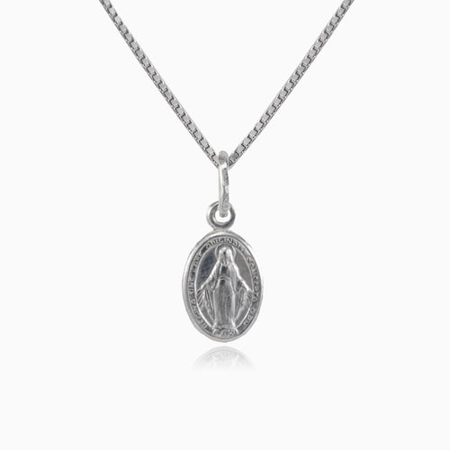 Médaille Vierge Marie en argent sterling