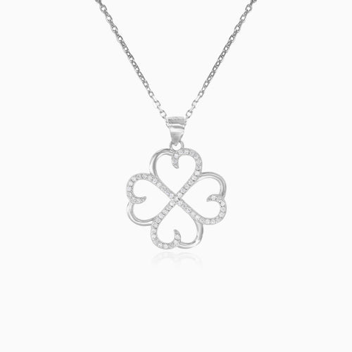 Sterling Silber Kleeblatt-Anhänger