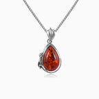 Sterling-Silber Anhänger mit Bernstein