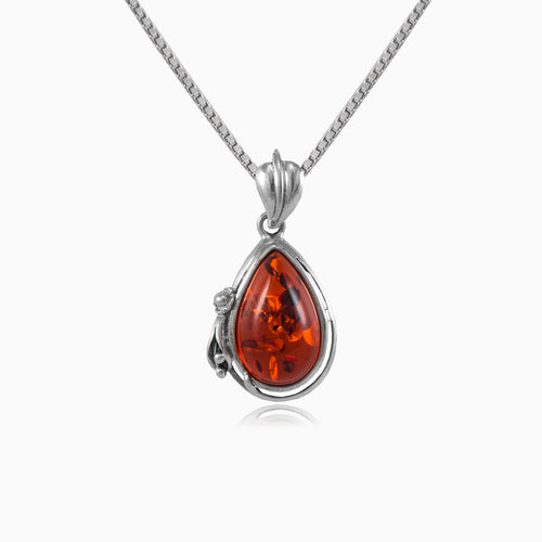 Sterling-Silber Anhänger mit Bernstein