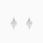 Silver earrings with pearl
