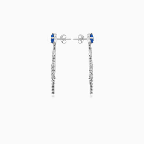 Sterlingsilberohrhänger mit Saphir