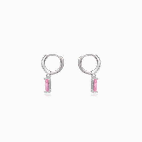 Sterlingsilber-Ohrringe mit Rosenquarz-Eleganz