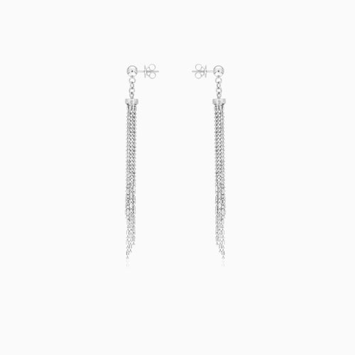 Lange baumelnde Ohrringe aus Sterlingsilber