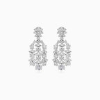 Pendientes colgantes de plata de ley con circonita cúbica