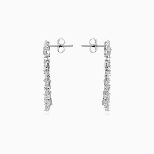 Pendientes colgantes de plata de ley con circonita cúbica