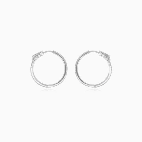 Sterling Silber Creolen mit Zirkonia