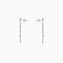 Sterlingsilberohrhänger im Schlangendesign mit Onyx und Zirkonia