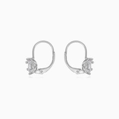 Boucles d’oreilles simples en argent sterling avec zirconium cubique
