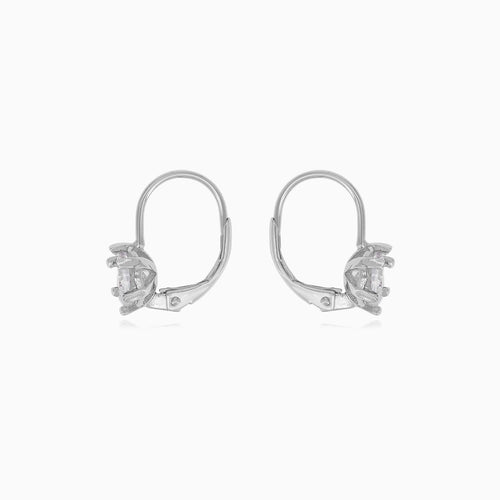 Boucles d’oreilles simples en argent sterling avec zirconium cubique