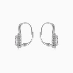 Stříbrné visací náušnice se vzorem svatozáře