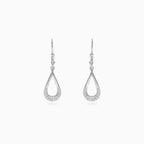 Stříbrné visací náušnice ve tvaru slzy