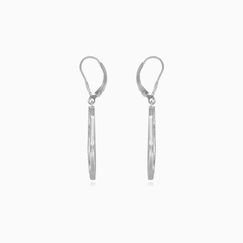 Elegante Rhombus-Design-Ohrhänger aus Sterlingsilber