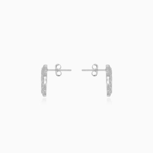 Stříbrné náušnice se čtyřlístkem z achátu a zirkony