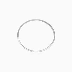 Bracelet jonc en argent sterling avec accents de zirconium