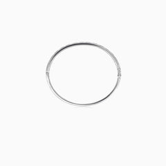 Pulsera rígida de plata de ley con circonita cúbica