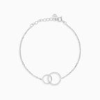 Bracelet chaîne en argent sterling avec cercle connecté