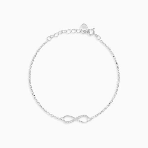 Unendlichkeitsarmband mit Anhänger aus Sterlingsilber
