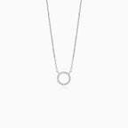 Sterling silver necklace with circle
