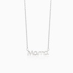 Silver necklace with "MAMA" inscription