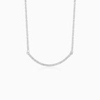 Stříbrný náhrdelník se zirkonovými akcenty