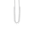 Collier en argent sterling avec zirconiums cubiques taille poire et ronde