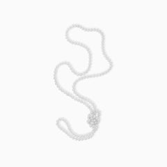 Lange elegante Perlenhalskette für Damen