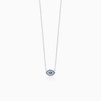 Safírový náhrdelník ze stříbra se zlým okem