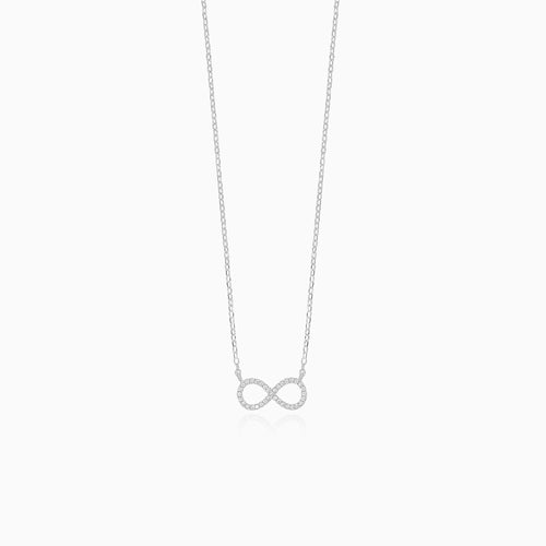 Sterling Silber Infinity Halskette mit Zirkonia