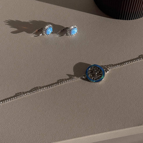 Tree of life sterling silver chain bracelet