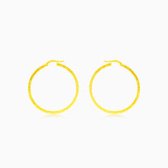 Goldene Eleganz geätzte Creolen