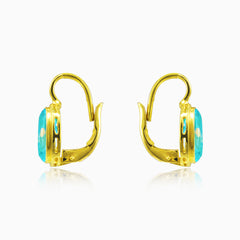 Klassische Ohrringe aus Gelbgold mit Topas