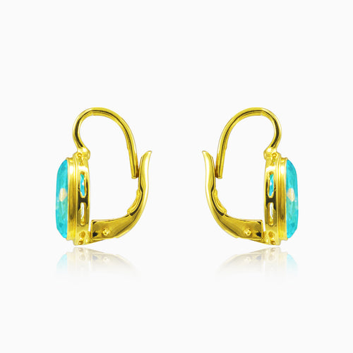 Klassische Ohrringe aus Gelbgold mit Topas