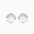 Men and women white gold studs earrings