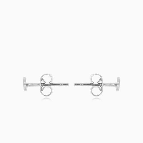 Men and women white gold studs earrings