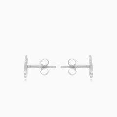 Boucles d’oreilles pendantes infini en or blanc