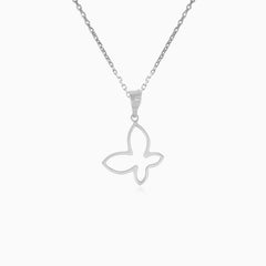 Schmetterlingsanhänger aus Weißgold